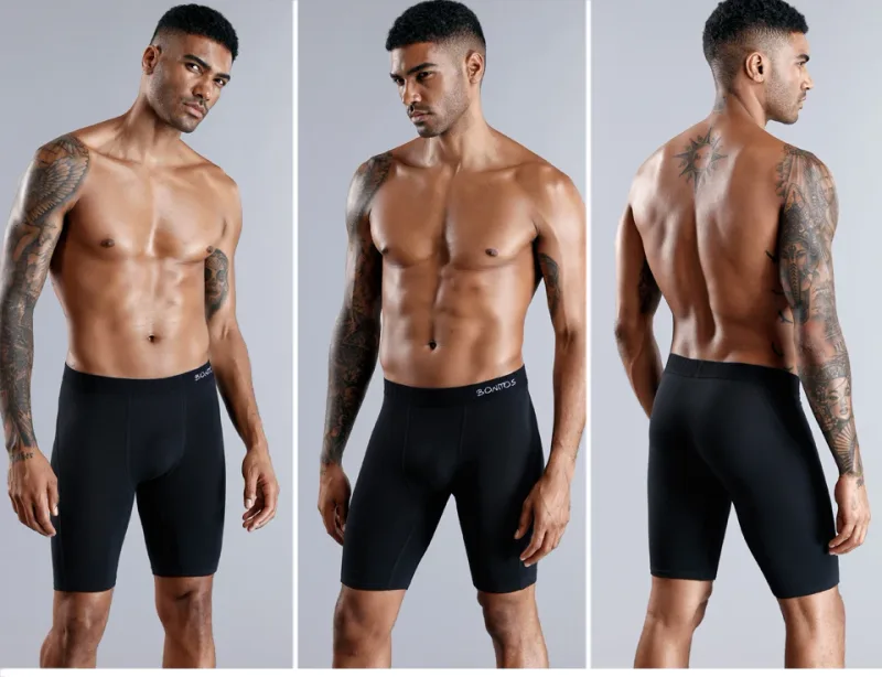 4pcs Long Boxers for Men Underwear Plus Size Men's Panties Sexy Long Leg Underpants Cotton Mens Boxer Shorts Fashion Male Trunk — image 16