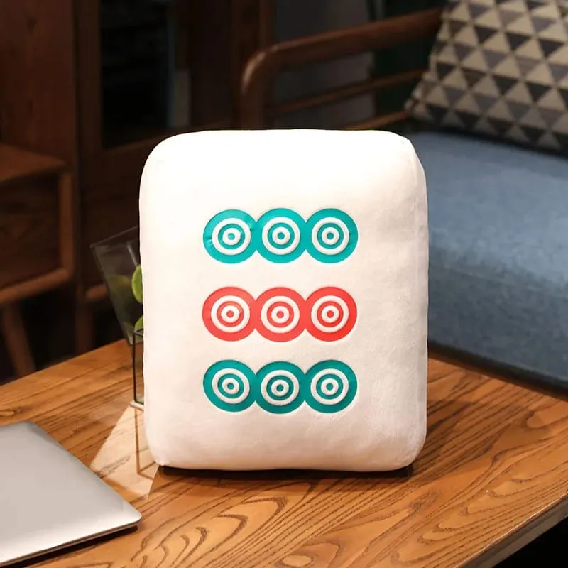 Hot 1pc Creative Mahjong Pillow Cushion Chinese Plush Toy Car Chair Backrest Mahjong Dice Funny Nap Pillow Sofa Home Decor Gift — image 11
