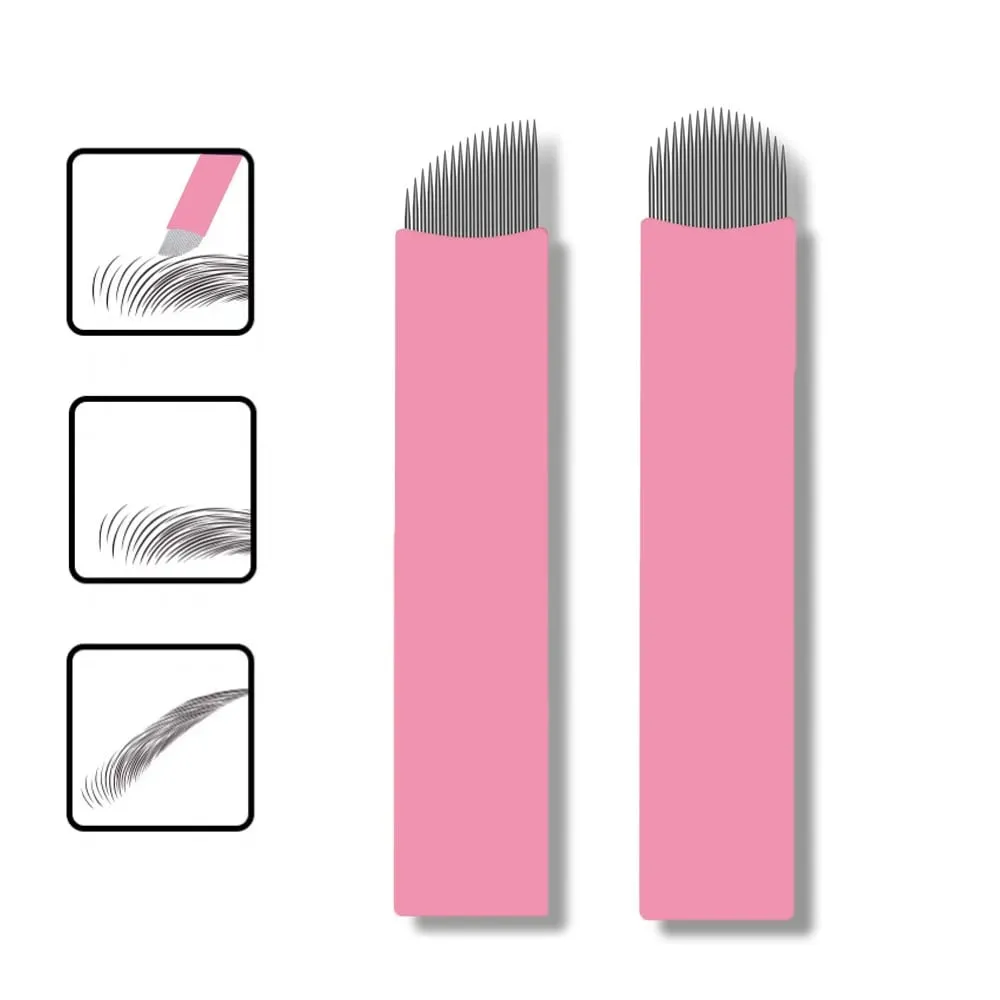 Disposable Eyelash Brushes Kits Microblading Needles Dia 0.15MM Micro Tebori Blades Tattoo Eyebrow Supplies Makeup Applicators