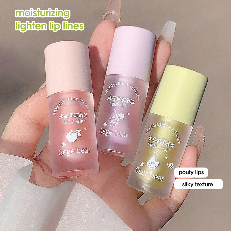 Crystal Jelly Lip Oil Moisturizing Lip Balm Moisturizes and reduces lip lines Lipstick for women — image 4