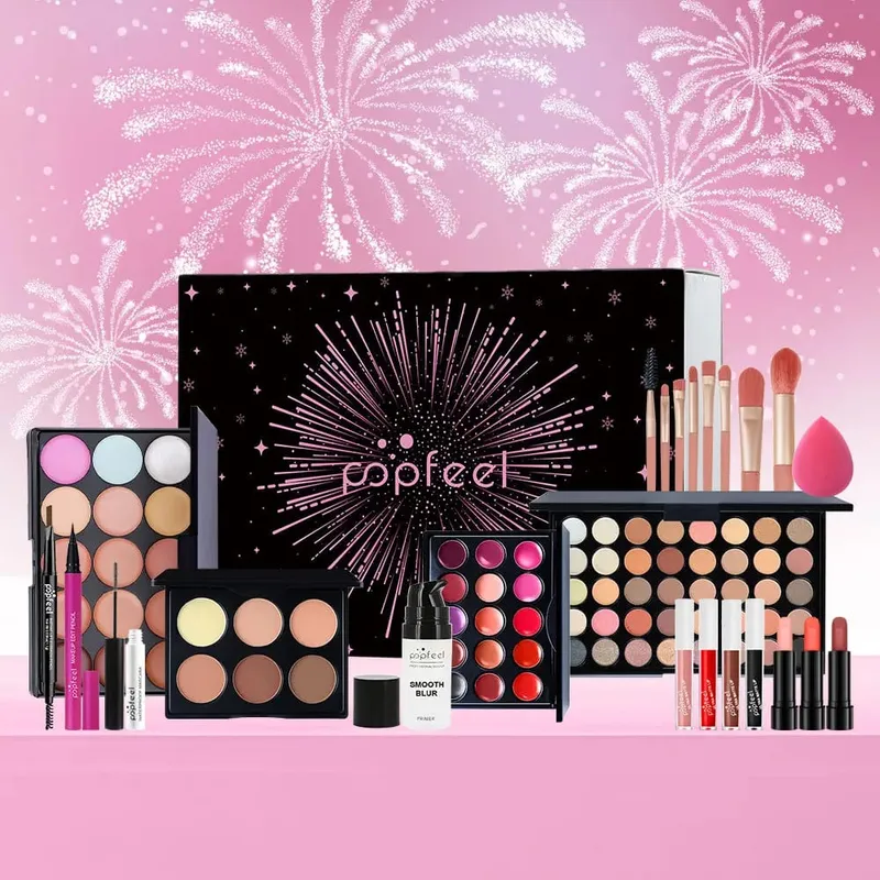 Makeup Kit Gift Box Beauty Eyeshadow Palette Eyeliner Lipstick Mascara Brush Makeup Full Set for Women Female Beginner Student — image 5