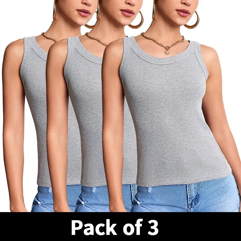 6/3/1 Piece Ladies Bottoming Solid Color Fashion Threaded Vest Casual Joker Sports Girl Mixed Color Combination Coat Parent-chil — image 11