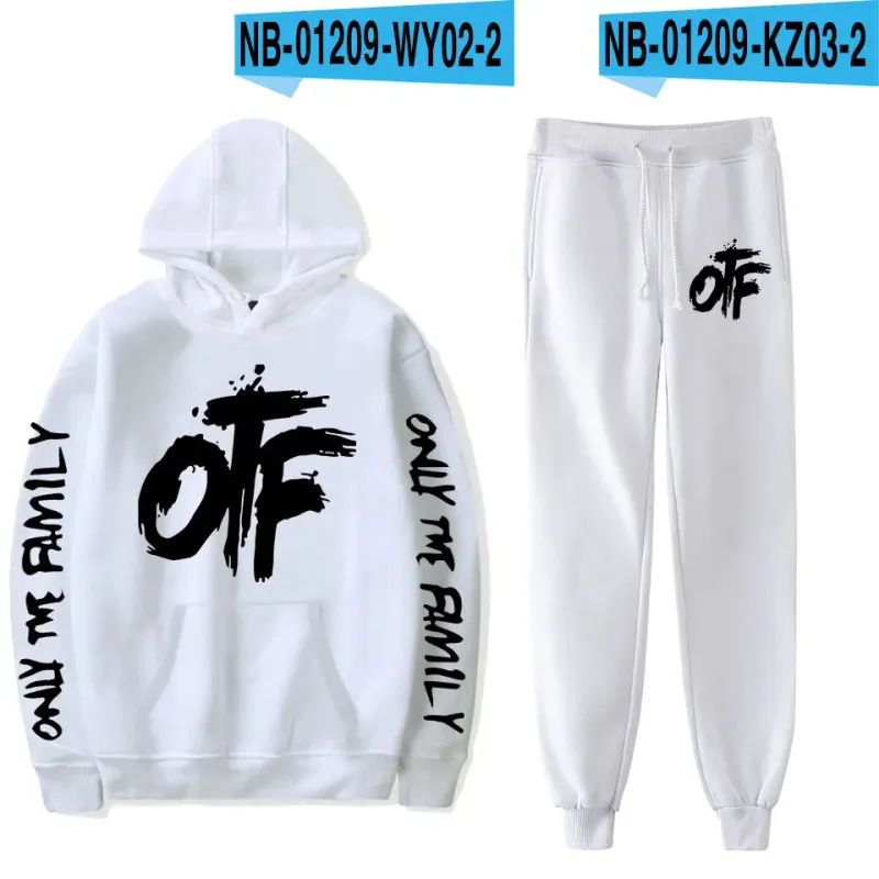Harajuku Comfortable Funny OTF Letter Φούτερ Φούτερ Κοστούμι Ανδρικό/Γυναικείο Φούτερ + Παντελόνι Κοστούμι Χαριτωμένο σετ 2 τεμαχίων Ρούχα — image 1