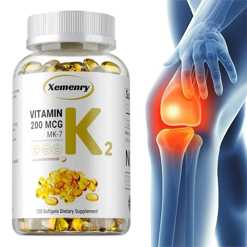Vitamin K2 MK-7 Supplement - Supports Calcium Absorption Bones Joint Immunity and Heart Health Easy To Swallow — image 1