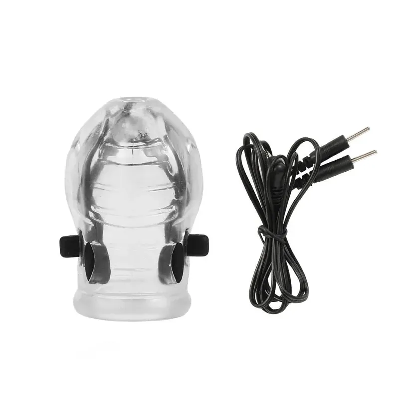 Male Penis Lock Cock Ring Erection Delay Ejaculation Electric Shock Electro Shock Penis Ring Reusable Cockring Adult Sex Toys