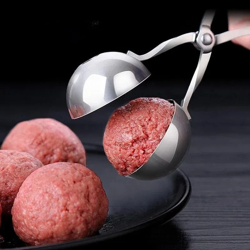 Meat Ball Maker Tool Stainless Steel Clip Round Rice Ball Shaper Spoon Meatball Making Mold Non Stick Stuffed Kitchen Gadget — image 7