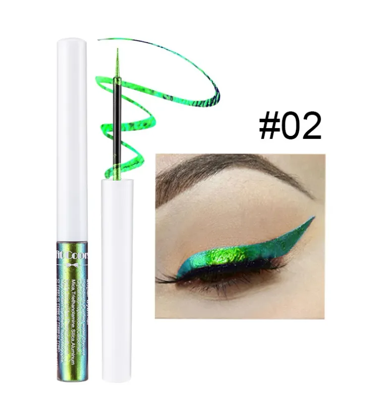 6 Colors Golden Chameleon Liquid Eyeliner Set Waterproof Long Lasting Diamond Glitter Metallic Eye Liner Shiny Makeup Cosmetics