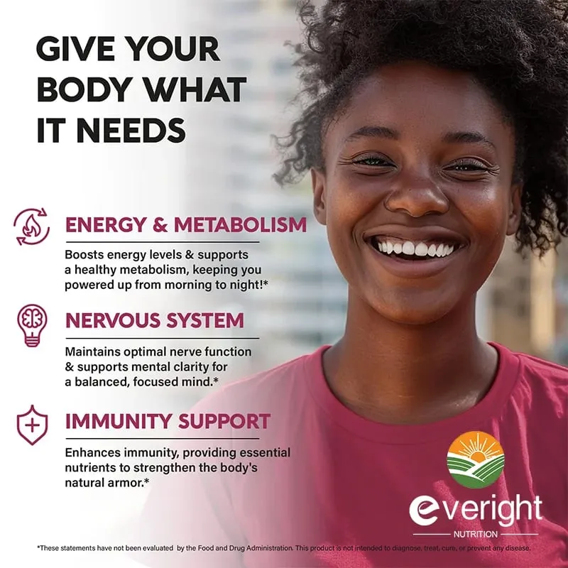 Vitamin B Complex for Energy Brain & Heart Support - with B1 B2 B3 B5 B6 B7 B8 B9 B12 with Vitamin C Choline Inositol — image 4