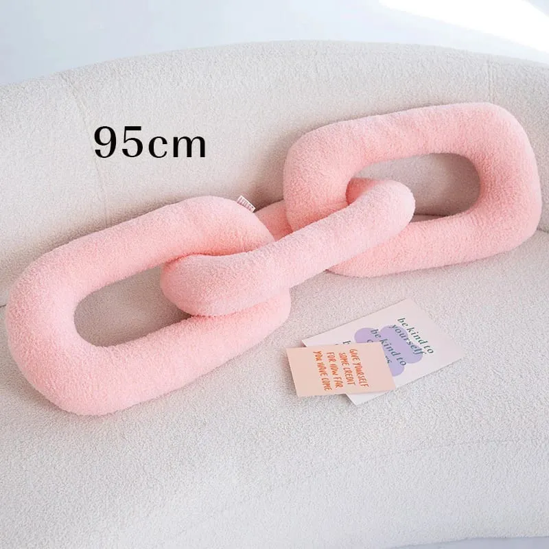 60-95CM Creative Iron Chain & Knot Pillow Stuffed Soft Sofa Cushion Nordic Style Home Plush Decoration Irregular Shaped Plush — image 21