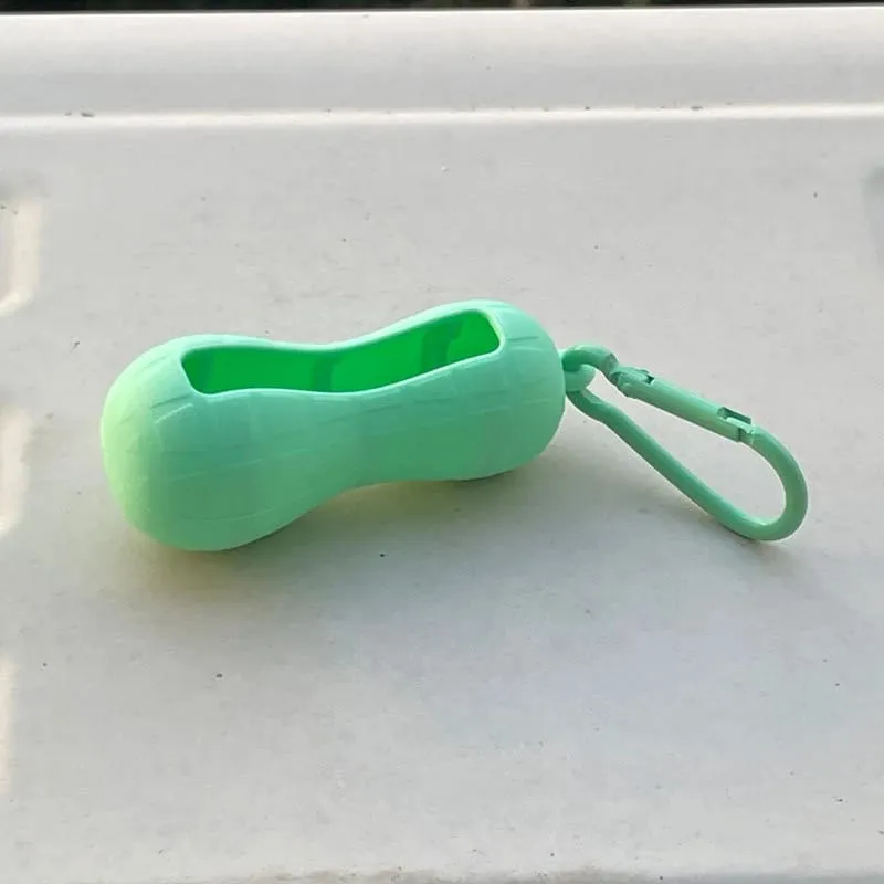 New Bow Candy Peanut Shape Silicone Lipstick Cover Keychains Solid Color Lipstick Storage Bag Light Weight Lip Balm Holder