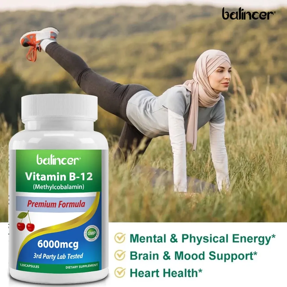 Vitamin B12 - Improve Mood Improve Brain Strengthen Nervous System Increase Energy Promote Metabolism Maintain Heart Health — image 2