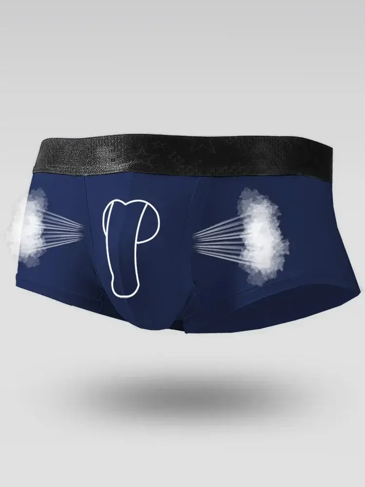 Spermatic underpants Men's ice silk summer thin boys' scrotal buttonstock split varicose boxer shorts — image 7