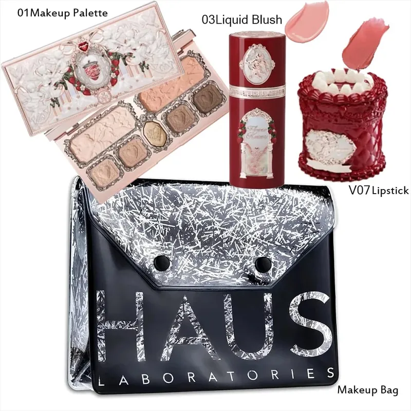 Flower Knows Makeup Set Box Full Swan Bear Garden Collection Embossed Blush Shine Lipstick Kit Foundation All in Maquiagem Kit