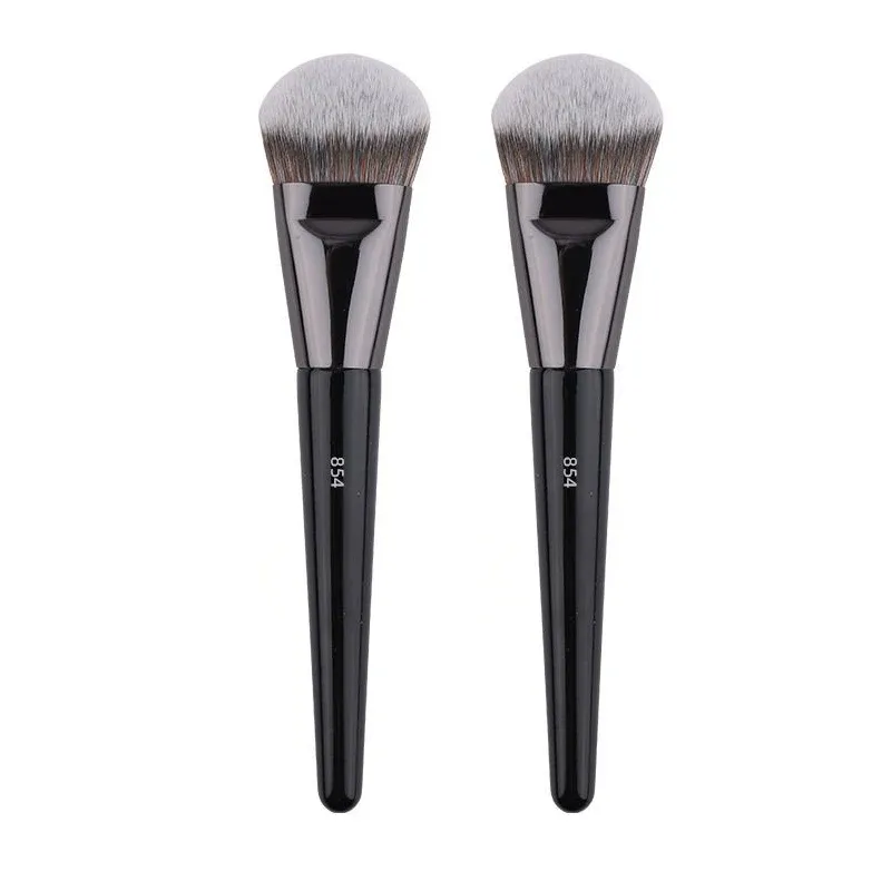 1pc #854 Angled Foundation Makeup brushes Base Make up brushes slope Liquid Black cosmetic tools beauty pens-make up tool — image 7
