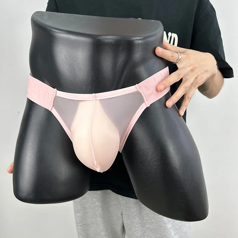 Sexy Men Bikini Briefs Man Underpantsr Slip Transparent Mesh Underwear Male Cuecas Men's Panties Ultra-thin Gays Sports Briefs — image 20