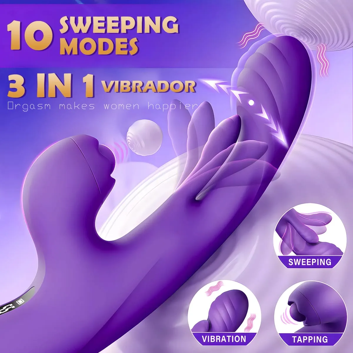 App controle coelho 3 em 1 batendo batendo vagina vibrador para mulheres mexer língua g-ponto masturbador brinquedos sexuais adultos para mulher — image 3
