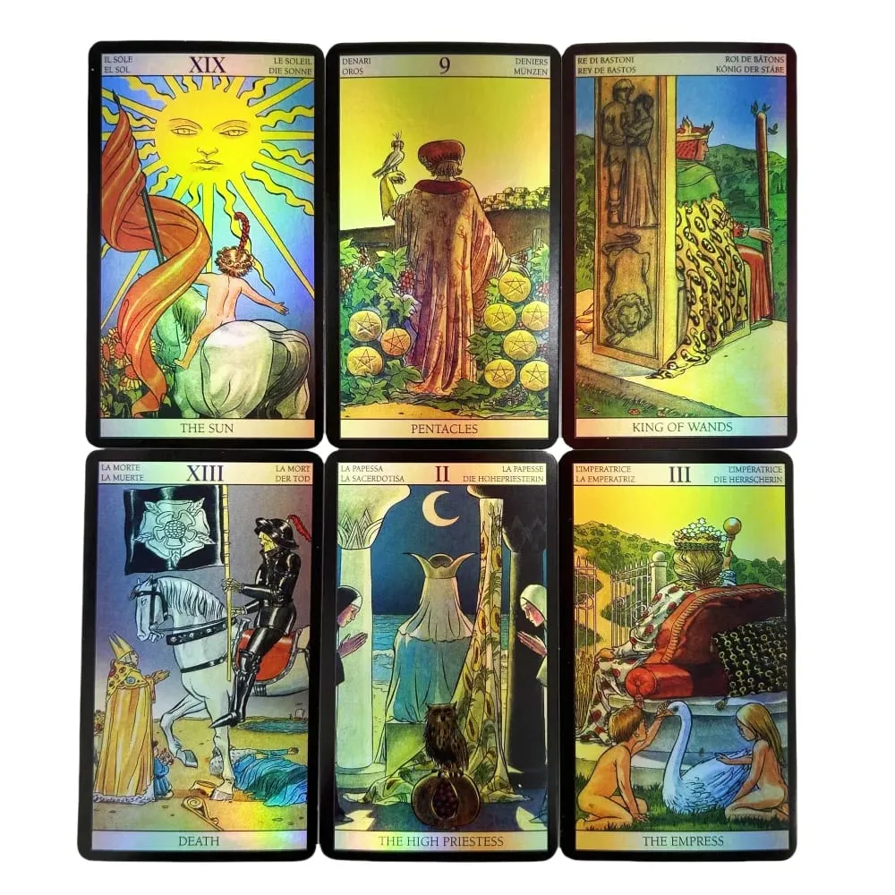 Tarot of New Vision Deck Laser Edition Game Cards English Divination Edition Board Playing Games With Guidebook — image 3
