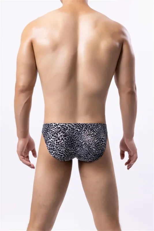 Sexy Men's Briefs Underwear Leopard Pattern Low Waist Soft Slip Briefs Lingerie Underpants Pouch Tangas Sexis De Hombre — image 11
