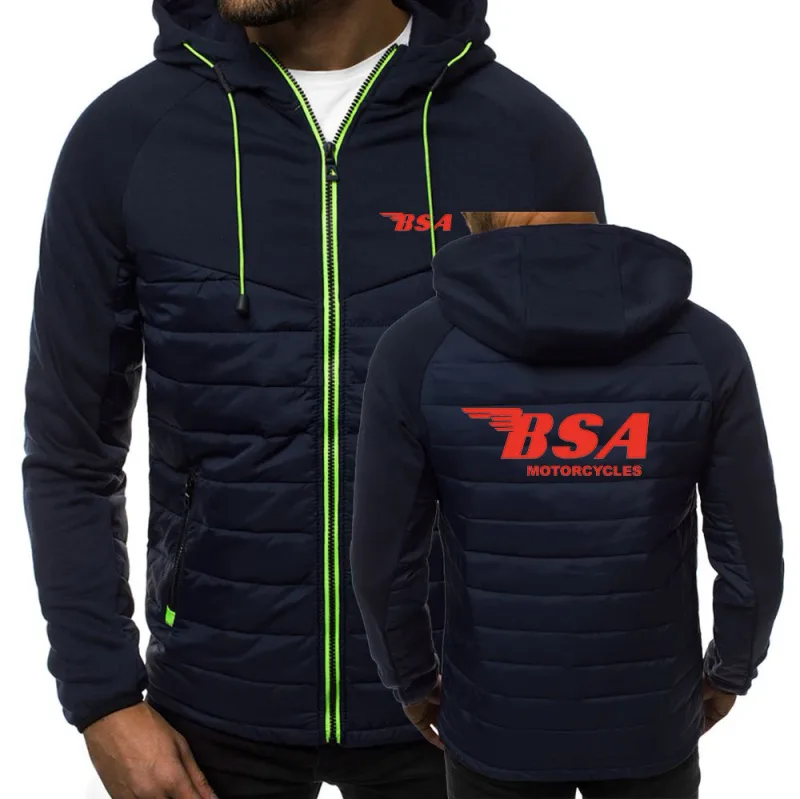 Veste à capuche en coton pour hommes, nouveau Bsa motos, 7 couleurs, fermeture éclair, sweat-shirt décontracté, Patchwork, manteau à manches longues, 7 couleurs, 2023