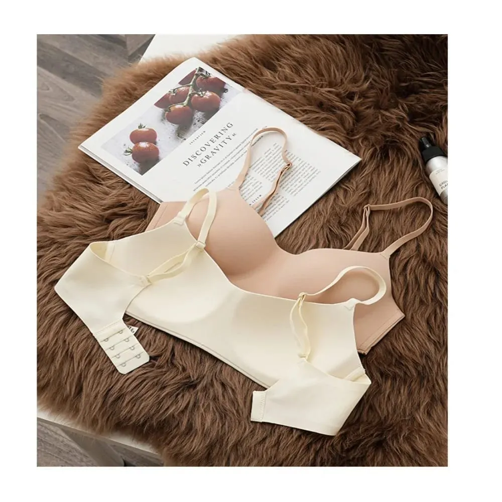 Reggiseno senza fili confortevole e morbido, tessuto traspirante, coppa sottile, reggiseno push-up, elastico senza fili, reggiseno senza cuciture, bellezza