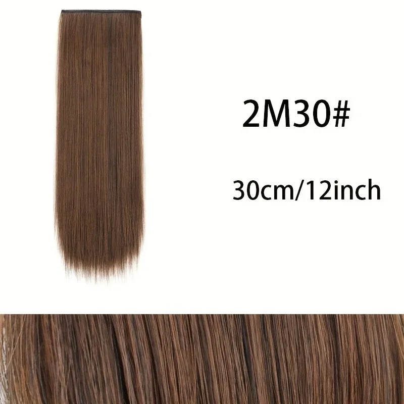 10cm/20cm/30cm Syntetisk kort lige pude Usynlig hårforlængelse Foring af hår Top Sidecover Hårstykke til kvinder — image 15