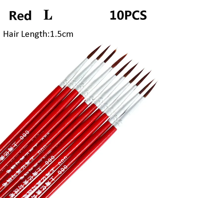 10Pcs Fine Hand Painted Thin Hook Line Pen Drawing Art Pen Nylon Brush Makeup Eyeliner Pen Detail Brush Cosmetics Art Supplies — image 16