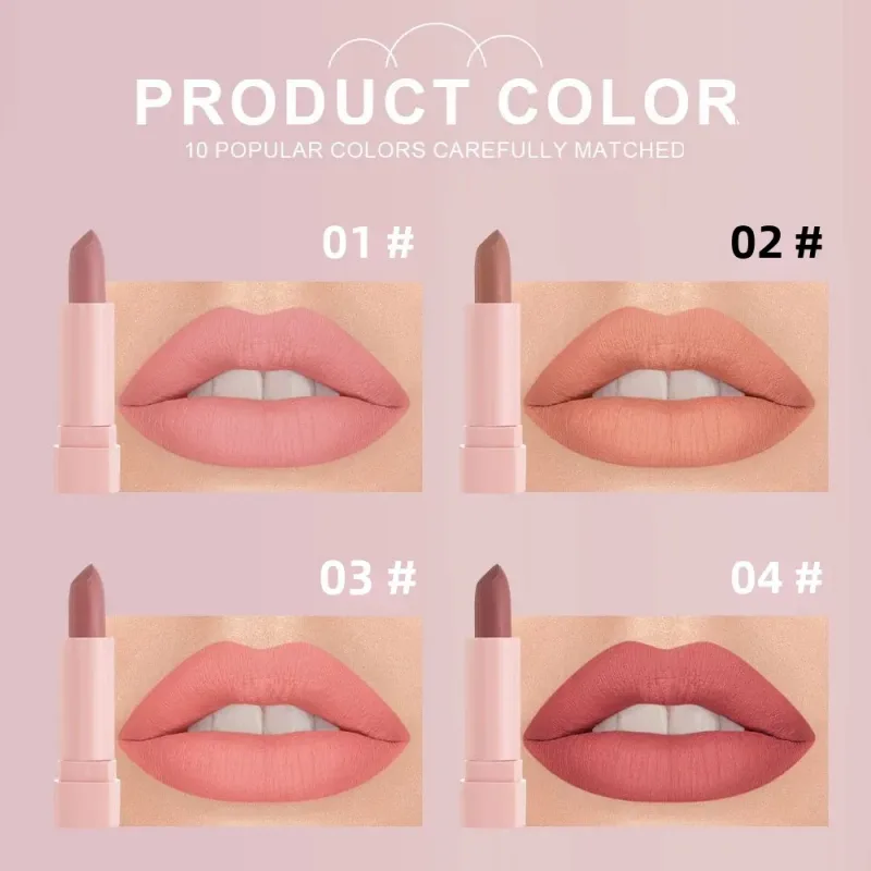 Mini Matte Lipstick Gift Set 10 Colors Saturated Velvet Finish Long Wear Lip Makeup For All Day Moisturizing — image 4
