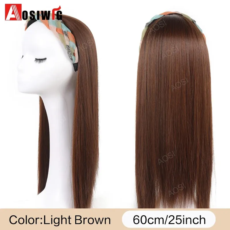 Synthetic Long Curly Half Head Style Wig Heat Resistant Hair Costume Christmas Party Cosplay Natural False Hairpieces — image 16