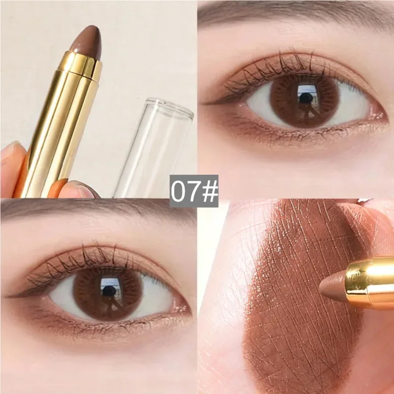 6color Eye Shadow Pen Eye Makeup Lying Silkworm Pen Double-ended Highlight Pen Eye Shadow Stick Women's Micro-pearl Matte Makeup