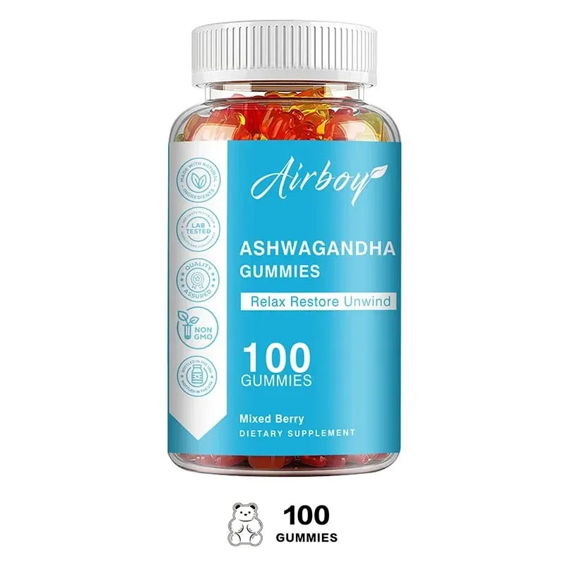 Ashwagandha Gummies - Anti-oxidation Supports Stress Relief Mood Energy & Thyroid Health