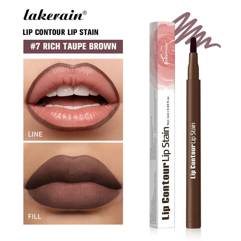 Waterproof 2 In 1 Lip Stain And Liner Pen Long Lasting Smudge Proof Kiss Proof Transfer Resistant 8 Colors Makeup Lip Pencil — image 12