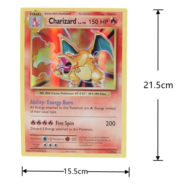 30Pcs Oversized Pokemon Cards Jumbo Letters Cards MEGA Vmax Vstar GX Arceus Pikachu Charizard Super Shiny Rare Card Birthday Gif — image 2