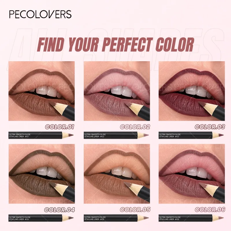 1PC Lipliner Lipstick Plump and Charming Lips Not Dry Nude Brown Multi-color Choice with A Variety of Makeup Lip Cosmetics