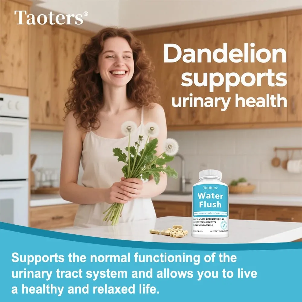 Vitamin B Supplement Dandelion Extract Diuretic and Laxative Helps with Edema Promotes Metabolism 120 Capsules — image 3