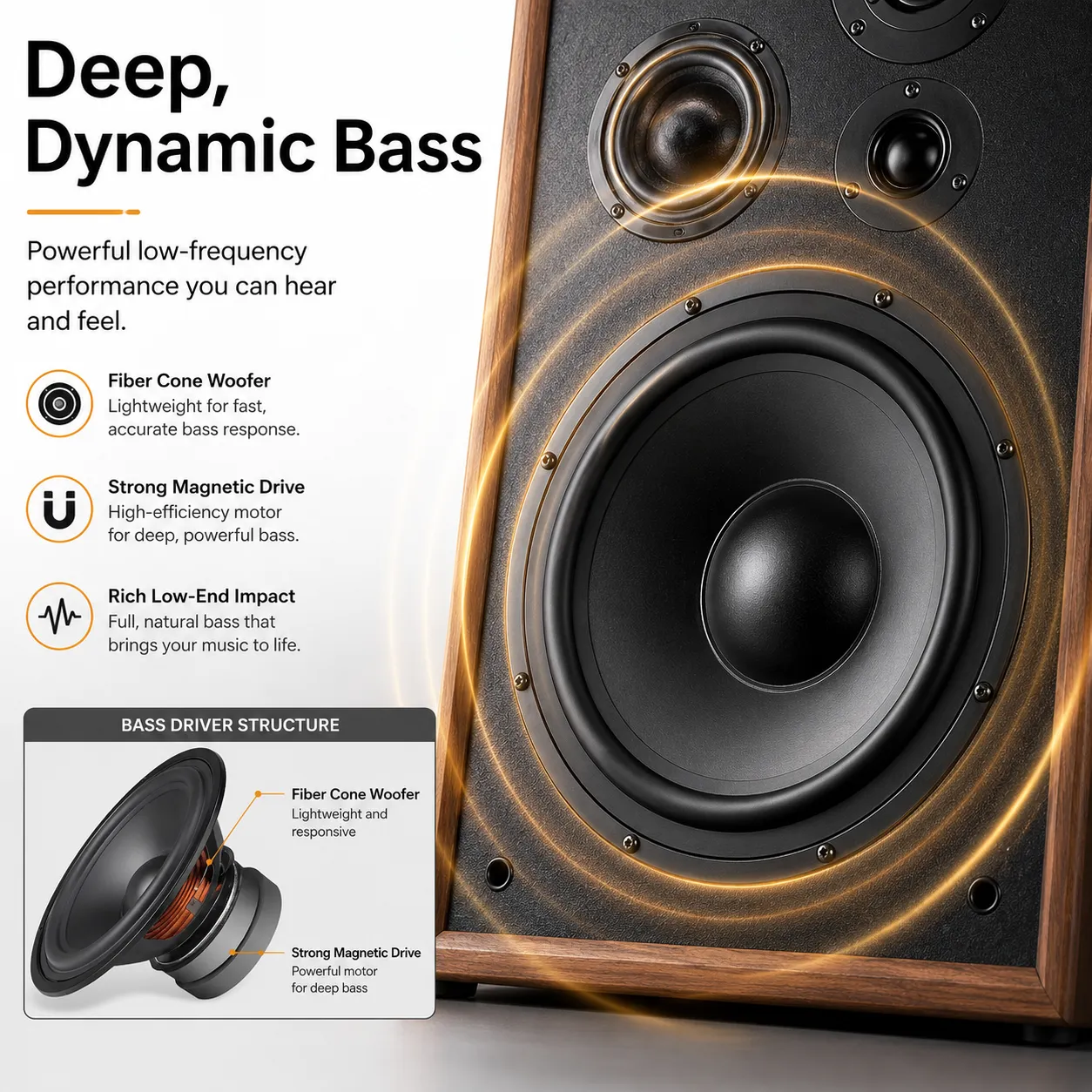 280W*2 8/10Inch High Power Bookshelf Speaker 4-Way 8Ohm Wooden Surround Speaker Hifi Fever Passive Sound Box for Home Theater TV