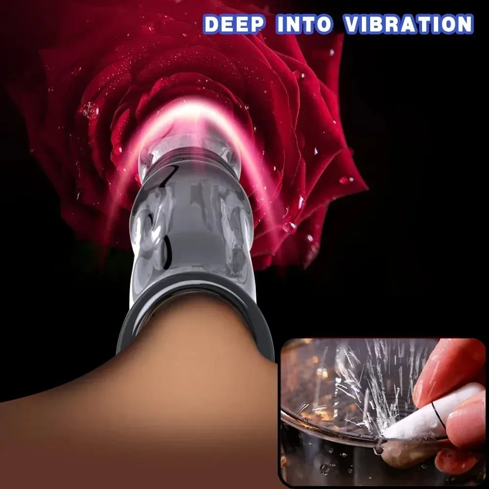 Vibrator Penis Enlargement Sleeve Penis Extender 7cm Dick Reusable Condom Delay Ejaculation Sex Toys For Men Sex Products