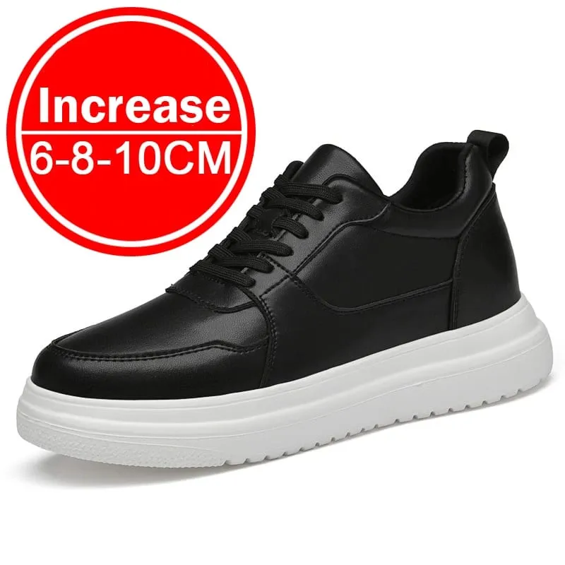 Plus Size37-46 Lift Sneakers Man Elevator Shoes Height Increase Insole 8cm White Black Taller Shoes Men Leisure Fashion sneakers — image 1