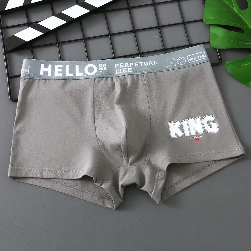 [Bloom the love] Značka KING Bavlna Prodyšný Boxer Muži Spodní prádlo Boxershort Pánské Boxerky Muž Cuecas Masculina Velikost M-3XL XS601