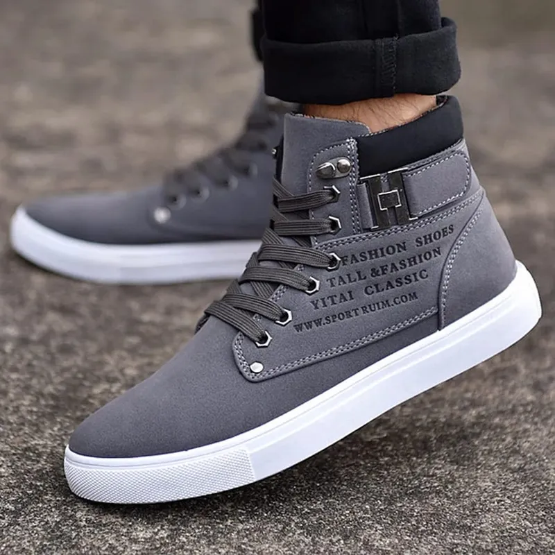 New Arrival Men's High Top Casual Shoes Spring/Autumn High Top Sneakers High Quality Retro Fashion Men Boots Zapatillas Hombre — image 5
