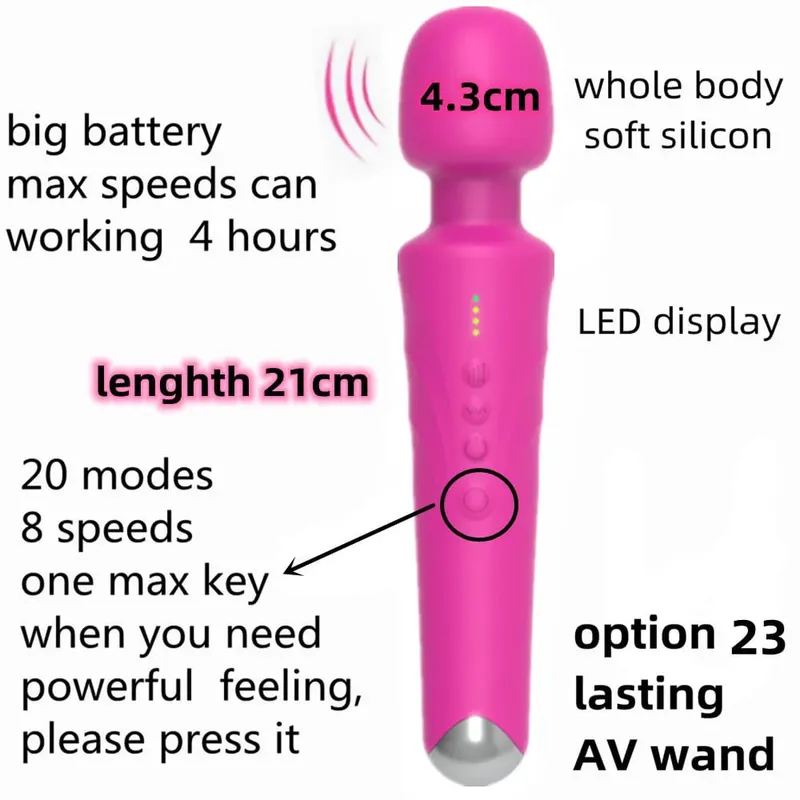 Body Massage Vagina Magic Wand Massager AV Vibrators Dildo Masturbator Product Clitoris Stimulator Adult Sex Toy Women Men Penis — image 23