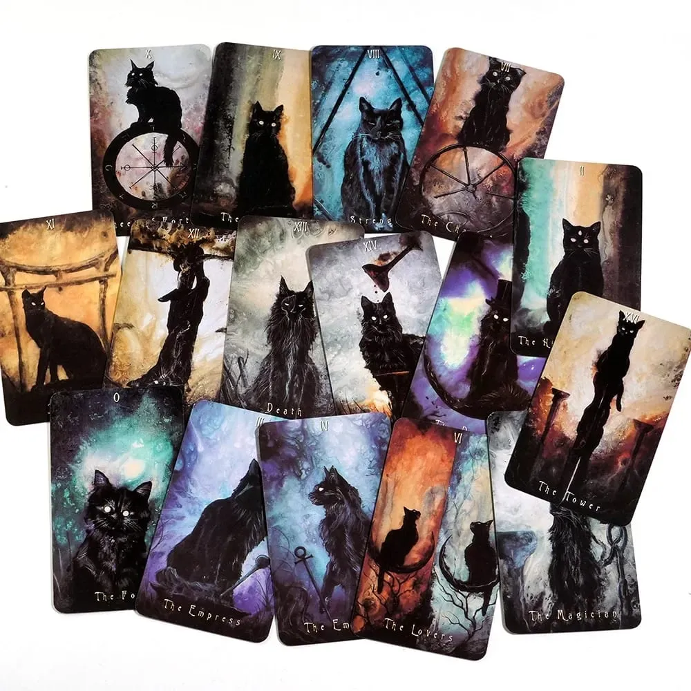 NEW Cute cat tarot cards Board Deck Games Oracle For Fate Divination Party family tarot deck — image 2