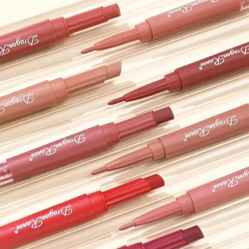 Double Head Matte Lip Liner Pencil 2 in 1 Long Lasting Waterproof Nude Red Lipstick Brighten Outline Makeup Stick — image 5