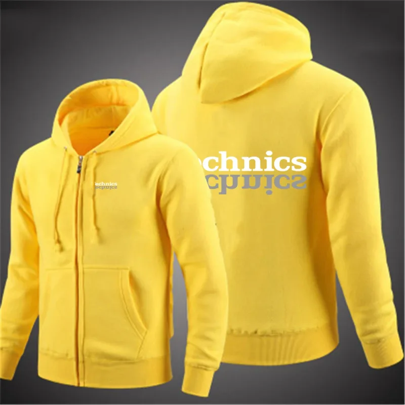 2025 High Street Solid Color Coat Spring And Autumn Man's Leisure Versatile Hoodies Technics DJ 1200 Logo Print Fashion Jacket — image 6