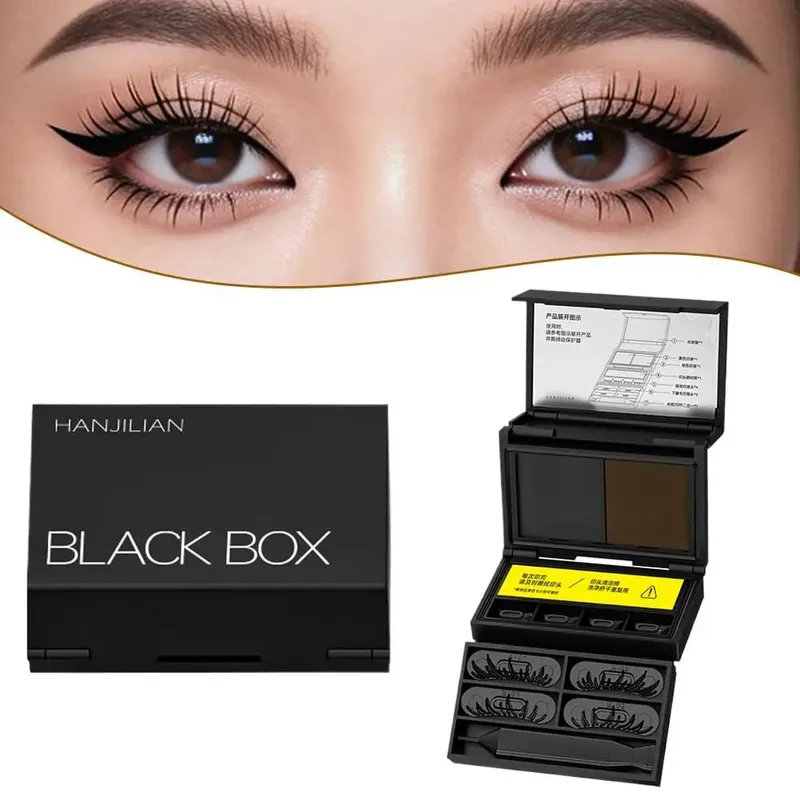 3-in-1 Lower Eyelash Stamp Eyeliner & Mole 3s Fast Application Natural Long-lasting Non-Slipping Portable Eye Makeup Set