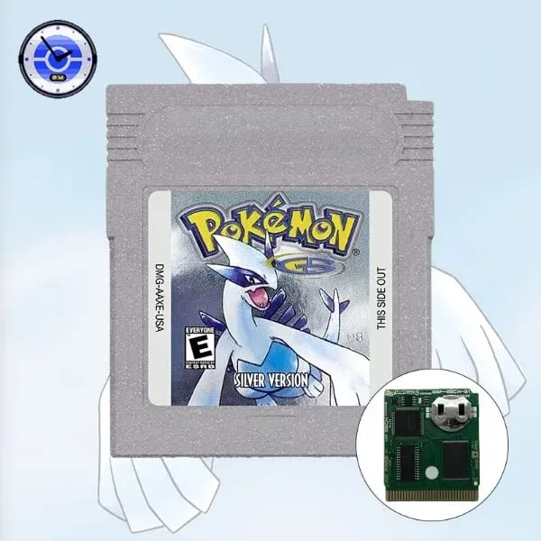 GB/GBC RTC Pokemon Blue/Crystal/Green/Gold/Red/Silver/Yellow Video Game Cartridge with Battery USA Version