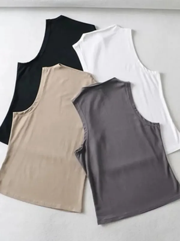 2025 Summer NEW Arrival Women Solid Color Causal Sexy Croped-Top Sleeveless Tank Streetwear