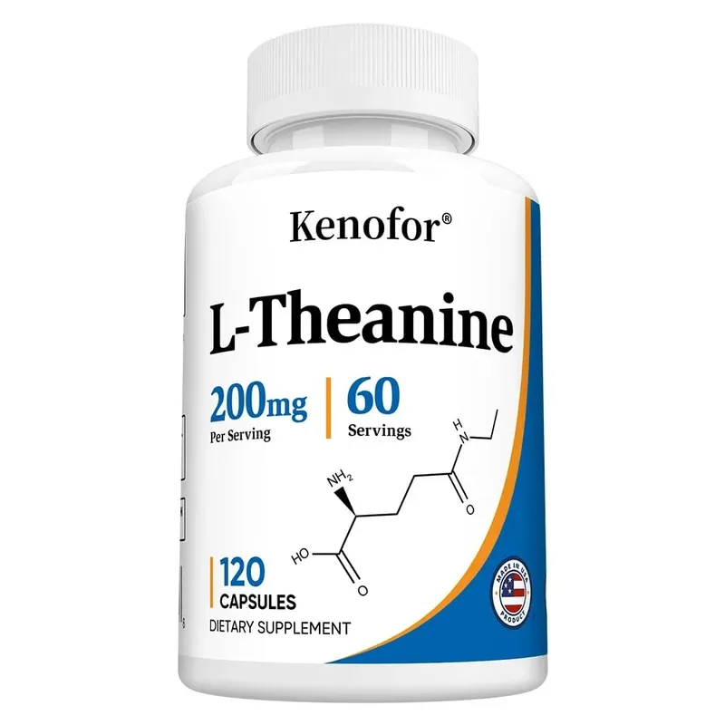 L-Teanina 200 Mg Dodatkowa siła Dodatek teaniny – Wspomaganie skupienia i relaksu Lepszy sen Bez GMO i bez glutenu