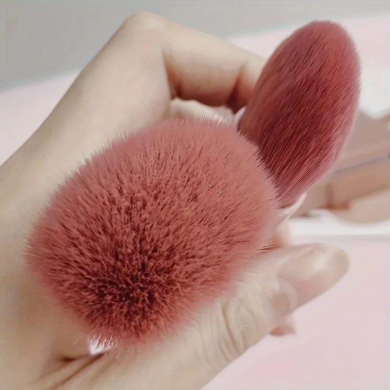 Set Kuas Rias 5 Buah Ramah Perjalanan dengan Cermin Kompak & Kotak Mini Kuas Eyeshadow & Bedak Longgar Serbaguna — image 2