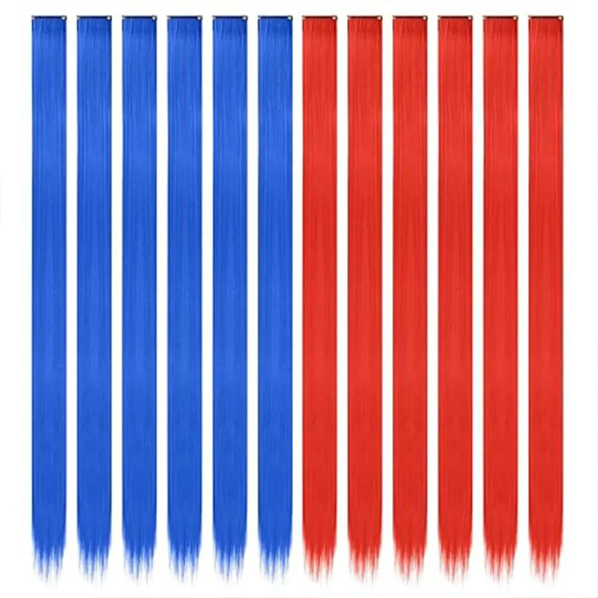 10 PCS Highlights Clip-in Synthetic Hair Extensions Hair Accessories Hairpiece for Girls Women Party Favor Cosplay Gift 22 Inch — image 3