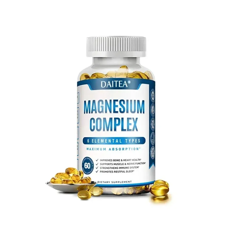Magnesium Complex Capsules - Muscle and Cardiovascular Health Supplement Sleep Stress and Anxiety Formula — image 10